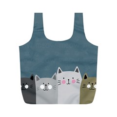 Cute Cats Full Print Recycle Bag (m) by Valentinaart