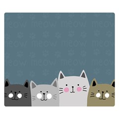 Cute Cats Double Sided Flano Blanket (small)  by Valentinaart