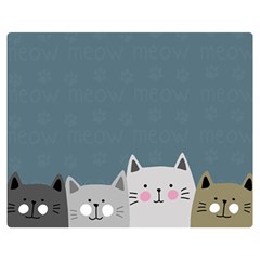 Cute Cats Double Sided Flano Blanket (medium)  by Valentinaart