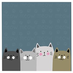 Cute Cats Wooden Puzzle Square