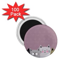 Cute Cats 1 75  Magnets (100 Pack)  by Valentinaart