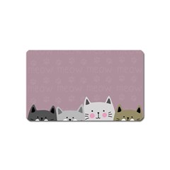 Cute Cats Magnet (name Card) by Valentinaart