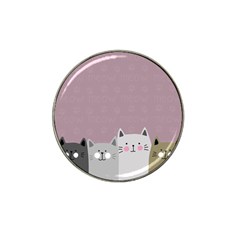 Cute Cats Hat Clip Ball Marker (4 Pack) by Valentinaart