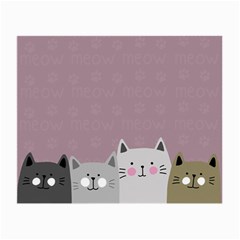 Cute Cats Small Glasses Cloth by Valentinaart