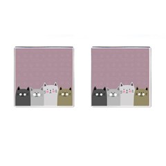 Cute Cats Cufflinks (square) by Valentinaart