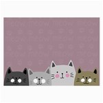 Cute Cats Large Glasses Cloth Front