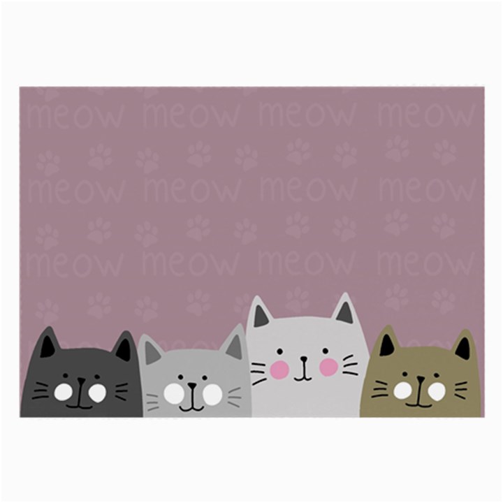 Cute Cats Large Glasses Cloth