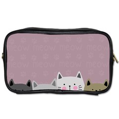 Cute Cats Toiletries Bag (one Side) by Valentinaart