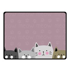 Cute Cats Fleece Blanket (small) by Valentinaart