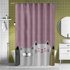 Cute Cats Shower Curtain 48  X 72  (small)  by Valentinaart