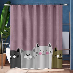 Cute Cats Shower Curtain 60  X 72  (medium)  by Valentinaart