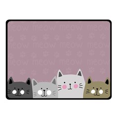 Cute Cats Double Sided Fleece Blanket (small)  by Valentinaart