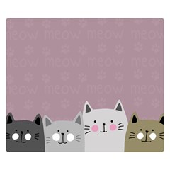 Cute Cats Double Sided Flano Blanket (small)  by Valentinaart