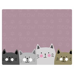 Cute Cats Double Sided Flano Blanket (medium)  by Valentinaart