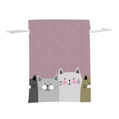 Cute Cats Lightweight Drawstring Pouch (l)