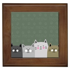 Cute Cats Framed Tile by Valentinaart