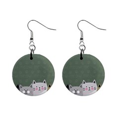 Cute Cats Mini Button Earrings by Valentinaart