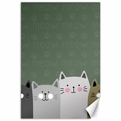 Cute Cats Canvas 12  X 18  by Valentinaart