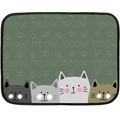 Cute Cats Fleece Blanket (mini) by Valentinaart