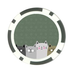 Cute Cats Poker Chip Card Guard (10 Pack) by Valentinaart