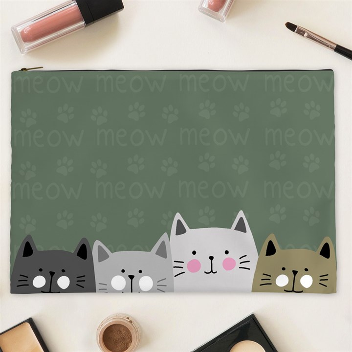 Cute Cats Cosmetic Bag (XXL)