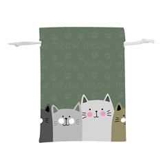 Cute Cats Lightweight Drawstring Pouch (l)