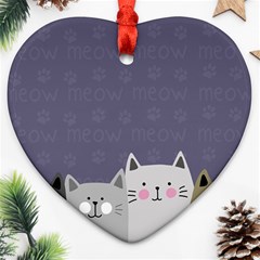 Cute Cats Ornament (heart)