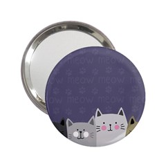 Cute Cats 2 25  Handbag Mirrors by Valentinaart