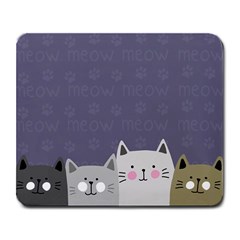 Cute Cats Large Mousepads by Valentinaart