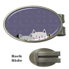 Cute Cats Money Clips (oval)  by Valentinaart