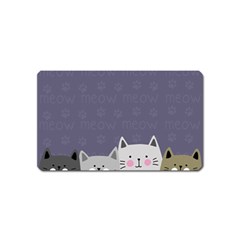 Cute Cats Magnet (name Card) by Valentinaart