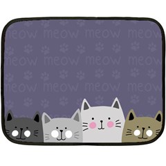 Cute Cats Double Sided Fleece Blanket (mini)  by Valentinaart