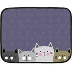 Cute Cats Double Sided Fleece Blanket (Mini)  35 x27  Blanket Back