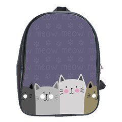 Cute Cats School Bag (large) by Valentinaart