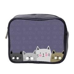 Cute Cats Mini Toiletries Bag (two Sides) by Valentinaart