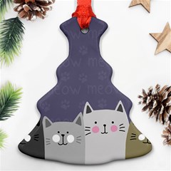 Cute Cats Christmas Tree Ornament (two Sides) by Valentinaart