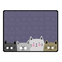 Cute Cats Double Sided Fleece Blanket (small)  by Valentinaart