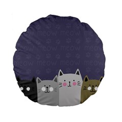 Cute Cats Standard 15  Premium Flano Round Cushions by Valentinaart