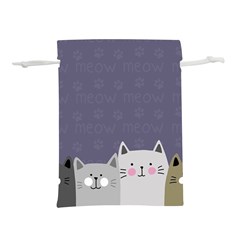 Cute Cats Lightweight Drawstring Pouch (m)