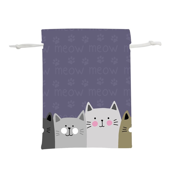 Cute Cats Lightweight Drawstring Pouch (M)