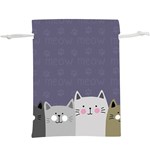 Cute Cats  Lightweight Drawstring Pouch (XL) Front