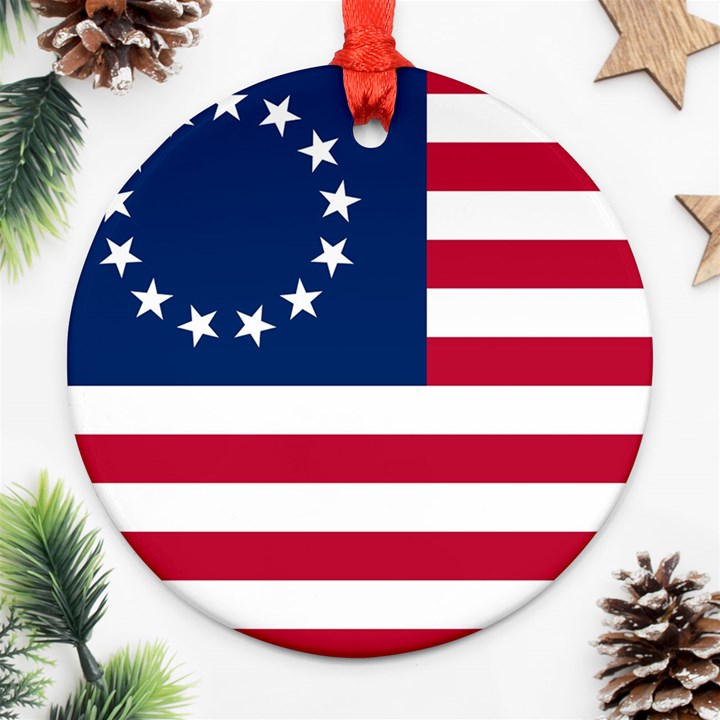 Betsy Ross flag Ornament (Round)