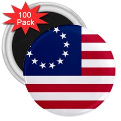 Betsy Ross Flag 3  Magnets (100 Pack) by Valentinaart