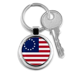 Betsy Ross Flag Key Chain (round) by Valentinaart