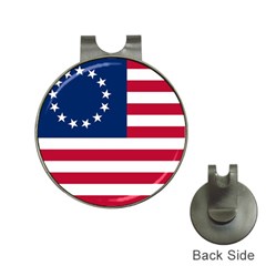 Betsy Ross Flag Hat Clips With Golf Markers by Valentinaart