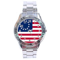 Betsy Ross Flag Stainless Steel Analogue Watch by Valentinaart