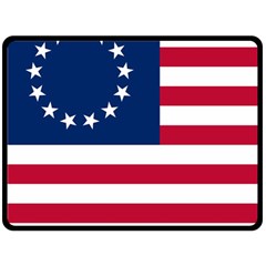 Betsy Ross Flag Double Sided Fleece Blanket (large)  by Valentinaart