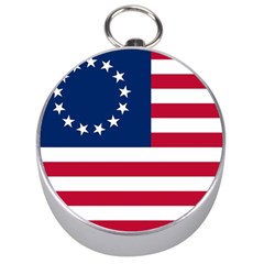 Betsy Ross Flag Silver Compasses by Valentinaart