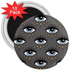 Eyes Pattern 3  Magnets (10 Pack)  by Valentinaart