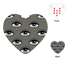 Eyes Pattern Playing Cards Single Design (heart)